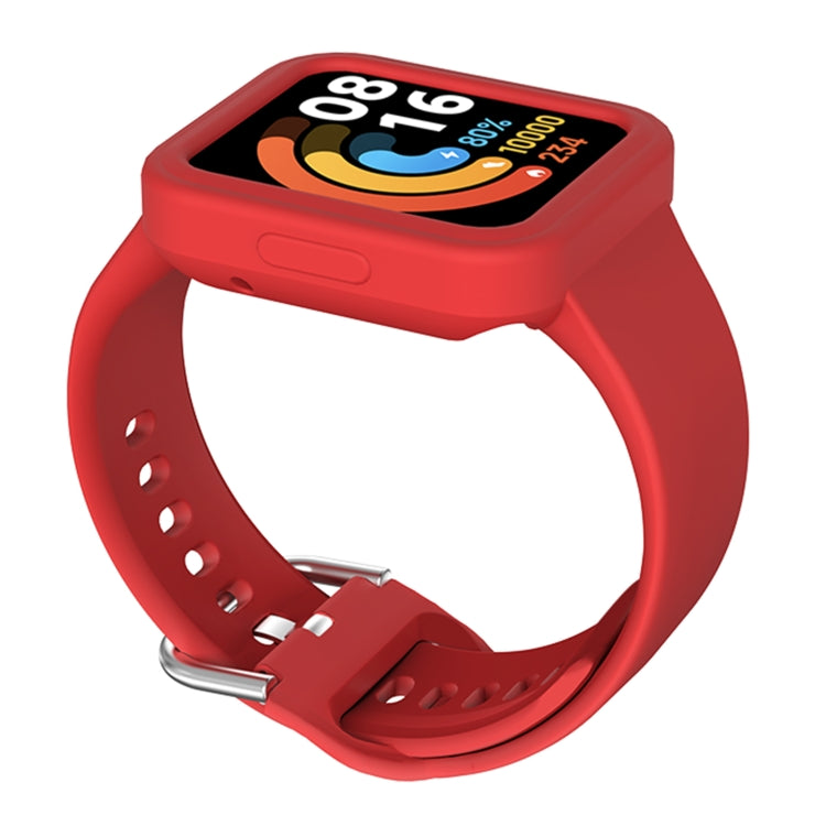 Solid Color Silicone Integrated Watch Band, For Xiaomi Redmi Watch / Watch Lite, For Xiaomi Redmi Watch 2 / Watch 2 Lite