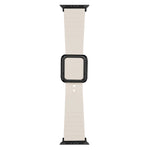 Black Square Buckle Silicone Watch Band For Apple Watch Series, 7 45mm / 6&SE&5&4 44mm / 3&2&1 42mm, 7 41mm / 6&SE&5&4 40mm / 3&2&1 38mm