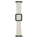 Black Square Buckle Silicone Watch Band For Apple Watch Series, 7 45mm / 6&SE&5&4 44mm / 3&2&1 42mm, 7 41mm / 6&SE&5&4 40mm / 3&2&1 38mm