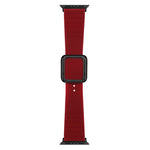 Black Square Buckle Silicone Watch Band For Apple Watch Series, 7 45mm / 6&SE&5&4 44mm / 3&2&1 42mm, 7 41mm / 6&SE&5&4 40mm / 3&2&1 38mm