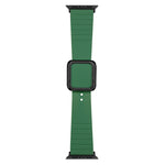 Black Square Buckle Silicone Watch Band For Apple Watch Series, 7 45mm / 6&SE&5&4 44mm / 3&2&1 42mm, 7 41mm / 6&SE&5&4 40mm / 3&2&1 38mm