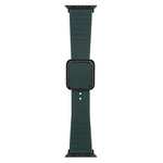 Black Square Buckle Silicone Watch Band For Apple Watch Series, 7 45mm / 6&SE&5&4 44mm / 3&2&1 42mm, 7 41mm / 6&SE&5&4 40mm / 3&2&1 38mm