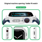 2 in 1 Screen Tempered Glass Film Protective Case, For Apple Watch Series 9 / 8 / 7 45mm, For Apple Watch Series 9 / 8 / 7 41mm, For Apple Watch Series 6 / 5 / 4 / SE 44mm, For Apple Watch Series 6 / 5 / 4 / SE 40mm, For Apple Watch Series 3 & 2 & 1 42...