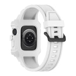 Integrated Silicone Watch Band For Apple Watch Series, 7 45mm / 6&SE&5&4 44mm / 3&2&1 42mm, 7 41mm / 6&SE&5&4 40mm / 3&2&1 38mm