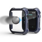 2 in 1 PC Frame + Screen Tempered Glass Film Protective Case, For Apple Watch Series 9 / 8 / 7 45mm, For Apple Watch Series 9 / 8 / 7 41mm