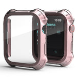 2 in 1 PC Frame + Screen Tempered Glass Film Protective Case, For Apple Watch Series 9 / 8 / 7 45mm, For Apple Watch Series 9 / 8 / 7 41mm