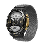Adjustable Buckle Braided Nylon Watch Band, For Amazfit T-Rex 2