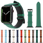 Litchi Texture Leather Watch Band For Apple Watch Series, 7 45mm / 6&SE&5&4 44mm / 3&2&1 42mm, 7 41mm / 6&SE&5&4 40mm / 3&2&1 38mm
