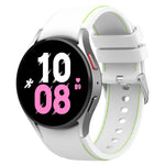 Universal Leather Texture Silicone Watch Band, For Samsung Galaxy Watch5 / Watch5 Pro /  Watch4