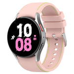 Universal Leather Texture Silicone Watch Band, For Samsung Galaxy Watch5 / Watch5 Pro /  Watch4