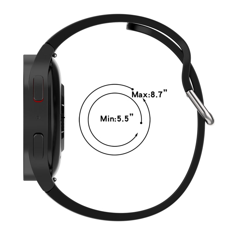 Two-color Stripe Silicone Watch Band, For Samsung Galaxy Watch5 / Watch5 Pro