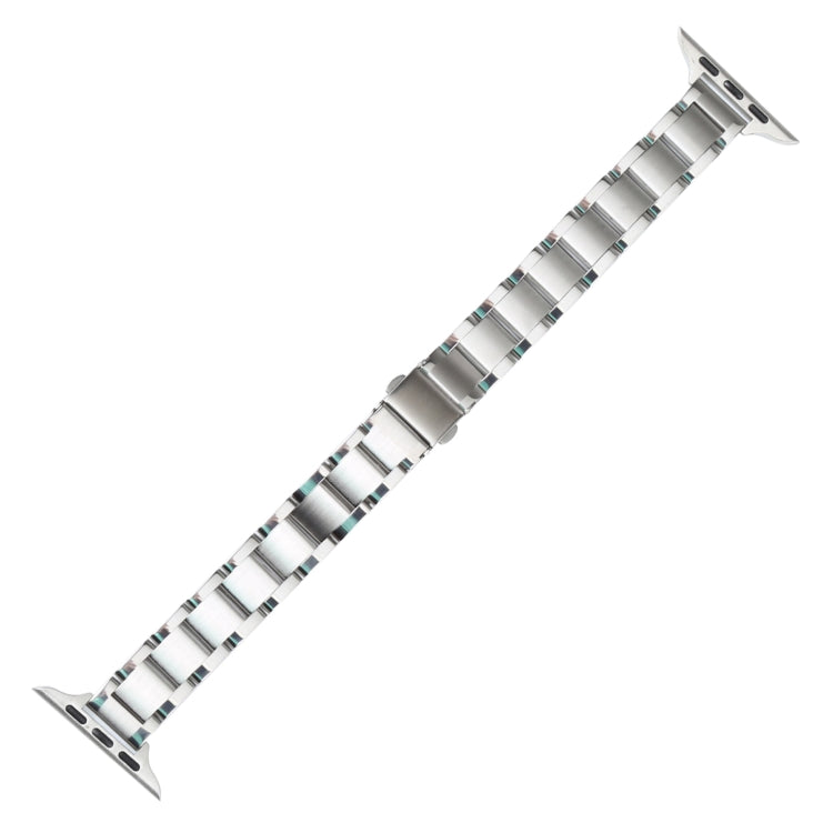 Three Beads Metal Watch Band For Apple Watch Series, 7 45mm / 6&SE&5&4 44mm / 3&2&1 42mm, 7 41mm / 6&SE&5&4 40mm / 3&2&1 38mm