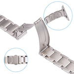 Three Beads Metal Watch Band For Apple Watch Series, 7 45mm / 6&SE&5&4 44mm / 3&2&1 42mm, 7 41mm / 6&SE&5&4 40mm / 3&2&1 38mm