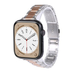 Three Beads Metal Watch Band For Apple Watch Series, 7 45mm / 6&SE&5&4 44mm / 3&2&1 42mm, 7 41mm / 6&SE&5&4 40mm / 3&2&1 38mm