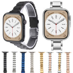 Three Beads Metal Watch Band For Apple Watch Series, 7 45mm / 6&SE&5&4 44mm / 3&2&1 42mm, 7 41mm / 6&SE&5&4 40mm / 3&2&1 38mm