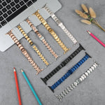 Three Beads Metal Watch Band For Apple Watch Series, 7 45mm / 6&SE&5&4 44mm / 3&2&1 42mm, 7 41mm / 6&SE&5&4 40mm / 3&2&1 38mm