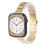 Three Beads Metal Watch Band For Apple Watch Series, 7 45mm / 6&SE&5&4 44mm / 3&2&1 42mm, 7 41mm / 6&SE&5&4 40mm / 3&2&1 38mm