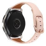 22mm Reverse Buckle Genuine Leather Watch Band, For Samsung Galaxy Watch3 / Huawei Watch GT3 Pro