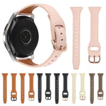 22mm Reverse Buckle Genuine Leather Watch Band, For Samsung Galaxy Watch3 / Huawei Watch GT3 Pro