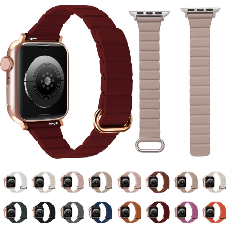 Reverse Buckle Magnetic Watch Band, For Apple Watch Series 8&7 45mm / SE 2&6&SE&5&4 44mm, For Apple Watch Series 8&7 41mm / SE 2&6&SE&5&4 40mm