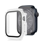 Screen Tempered Glass Film Armor Waterproof Watch Case, For Apple Watch Series 9 / 8 / 7 45mm, For Apple Watch Series 9 / 8 / 7 41mm
