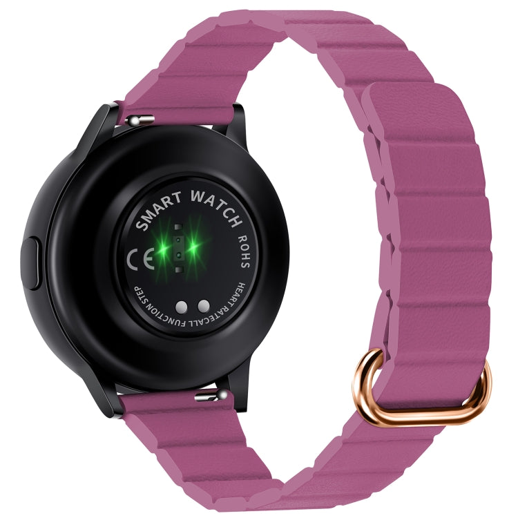 22mm Magnetic Buckle Leather Watch Band, For Samsung Galaxy Watch3 45mm