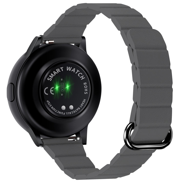 22mm Magnetic Buckle Leather Watch Band, For Samsung Galaxy Watch3 45mm