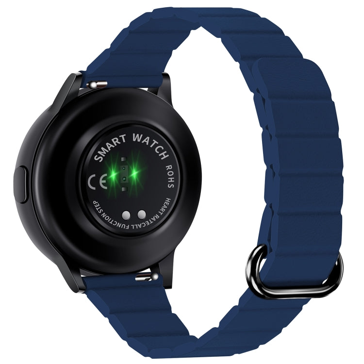 22mm Magnetic Buckle Leather Watch Band, For Samsung Galaxy Watch3 45mm