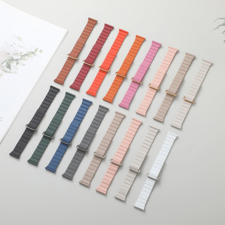 22mm Magnetic Buckle Leather Watch Band, For Samsung Galaxy Watch3 45mm