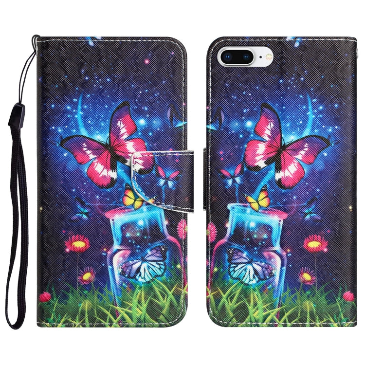 Colored Drawing Leather Phone Case, For iPhone 7 Plus / 8 Plus