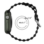 سوار ساعة بنمط تموجات المحيط، لساعة Apple Watch السلسلة 8&7 41مم / SE 2&6&SE&5&4 40مم