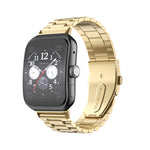 Three-bead Flat Buckle Stainless Steel Watch Band, For OPPO Watch 3 Pro, For OPPO Watch 3