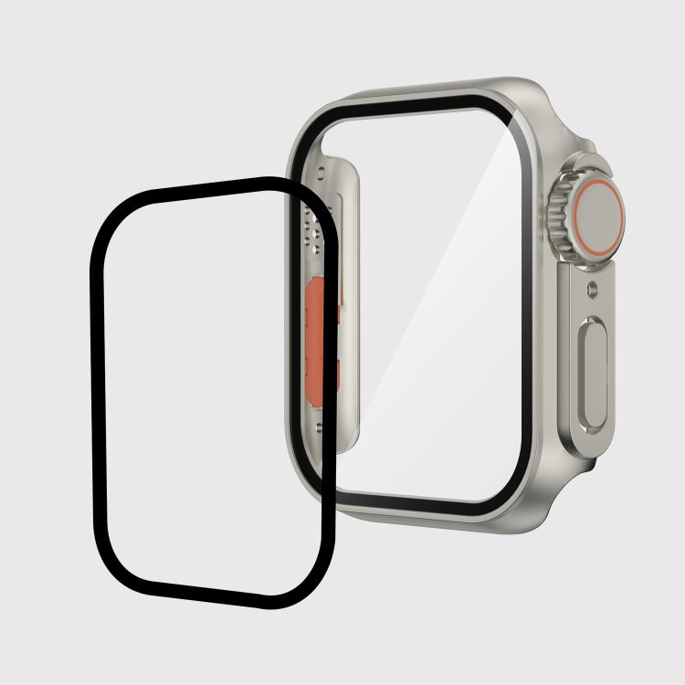 For Apple Watch Series 9 / 8 / 7 45mm Film PC Watch Case with Detachable Button, For Apple Watch Series 9 / 8 / 7 45mm
