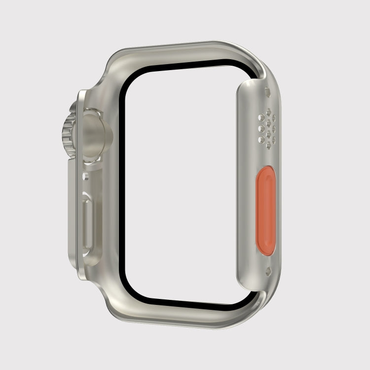 For Apple Watch Series 9 / 8 / 7 45mm Film PC Watch Case with Detachable Button, For Apple Watch Series 9 / 8 / 7 45mm