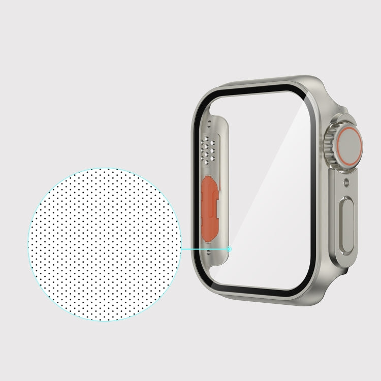 For Apple Watch Series 9 / 8 / 7 45mm Film PC Watch Case with Detachable Button, For Apple Watch Series 9 / 8 / 7 45mm