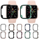 Tempered Glass Film PC Watch Case, For Apple Watch Series SE 3&SE 2&6&SE&5&4 44mm, For Apple Watch Series SE 3&SE 2&6&SE&5&4 40mm