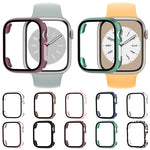 Tempered Glass Film PC Watch Case, For Apple Watch Series 9 / 8 / 7 45mm, For Apple Watch Series 9 / 8 / 7 41mm