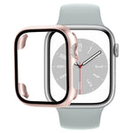 غطاء ساعة من PC مع فيلم زجاج مقسى، لساعة Apple Watch السلسلة 9 / 8 / 7 41مم، لساعة Apple Watch السلسلة 9 / 8 / 7 45مم