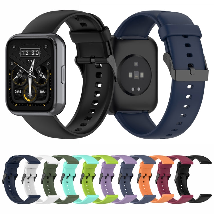Solid Color Soft Silicone Watch Band, For Realme Watch 3