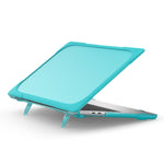 غطاء حماية للابتوب بلونين من TPU + PC مقاوم للسقوط، لماك بوك إير 13.6 بوصة A2681 2022 / M3 2024 A3113 / M4 2025 A3240