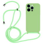 Crossbody Lanyard Liquid Silicone Case, For iPhone 12 Pro Max
