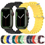 Ocean Silicone Watch Band, For Apple Watch Series 8&7 41mm, For Apple Watch Series 8&7 41mm / SE 2&6&SE&5&4 40mm