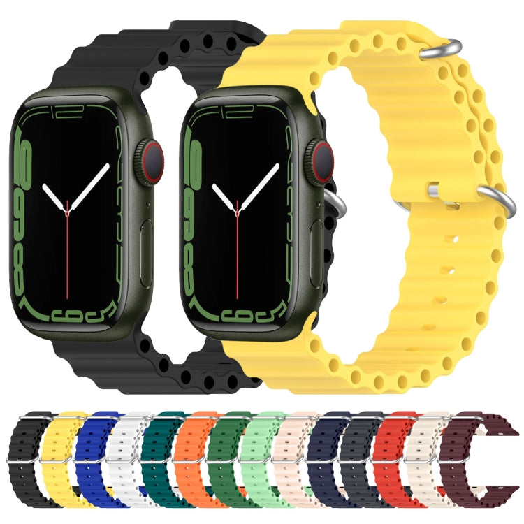 Ocean Silicone Watch Band, For Apple Watch Series 8&7 41mm, For Apple Watch Series 8&7 41mm / SE 2&6&SE&5&4 40mm