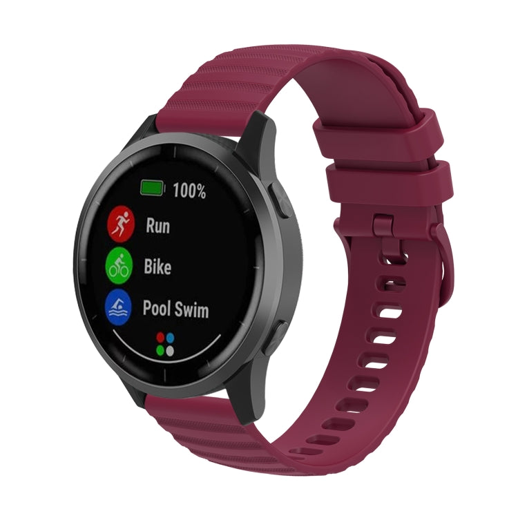 Universal Wave Pockmark Texture Silicone Watch Band, 20mm, 22mm