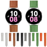Bracelet de montre en cuir véritable couleur litchi pour Samsung Galaxy Watch5 40 mm / 44 mm