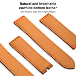 Bracelet de montre en cuir véritable couleur litchi pour Samsung Galaxy Watch5 40 mm / 44 mm