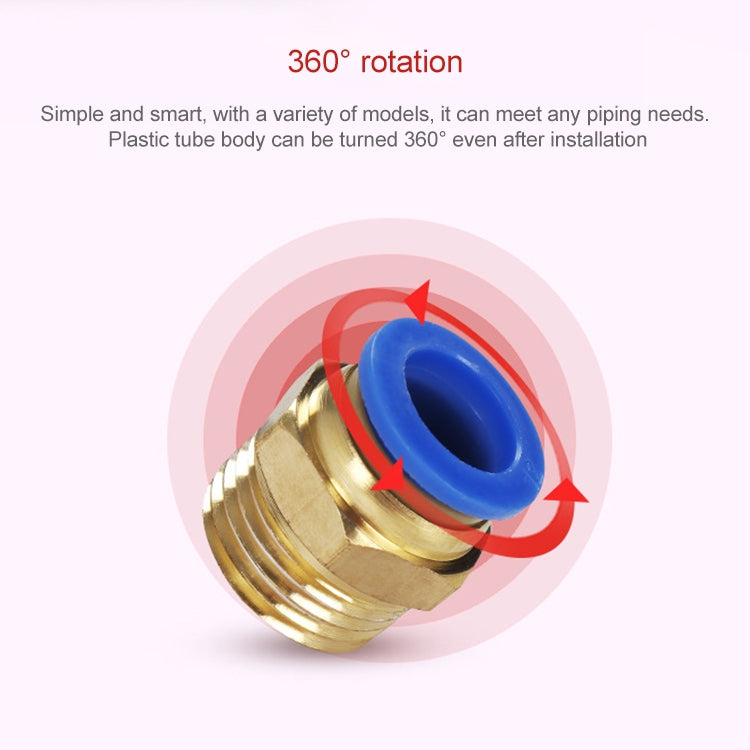 PC6-04 LAIZE 2pcs PC Male Thread Straight Pneumatic Quick Fitting Connector, PC4-01 (10pcs), PC4-02 (10pcs), PC4-M5 (10pcs), PC6-01 (10pcs), PC6-02 (10pcs), PC6-03 (10pcs), PC6-04 (2pcs), PC6-M5 (10pcs), PC8-01 (10pcs), PC8-02 (10pcs), PC8-03 (10pcs)  ...