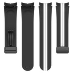 Two-color Stripe Silicone Watch Band, For Samsung Galaxy Watch5 Pro