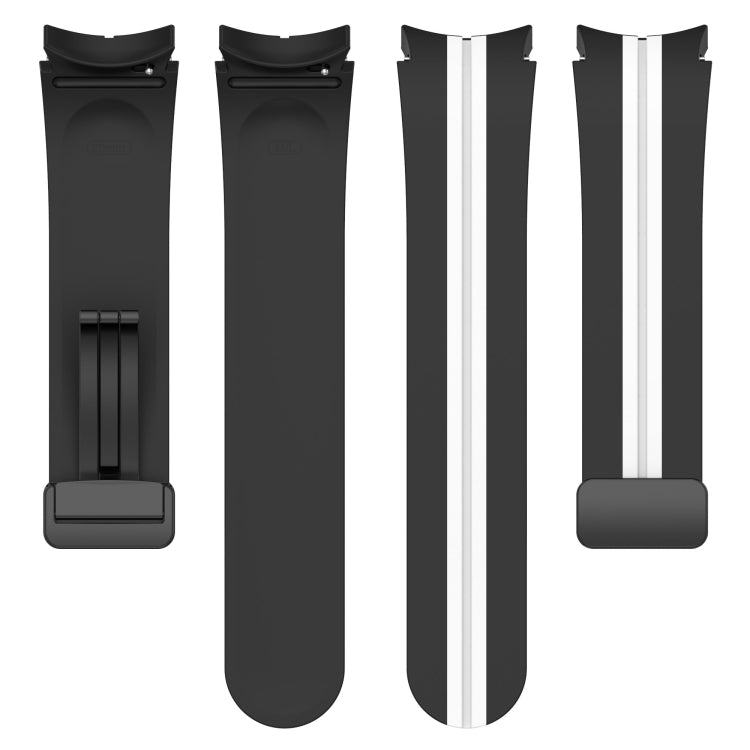Two-color Stripe Silicone Watch Band, For Samsung Galaxy Watch5 Pro