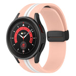 Two-color Stripe Silicone Watch Band, For Samsung Galaxy Watch5 Pro